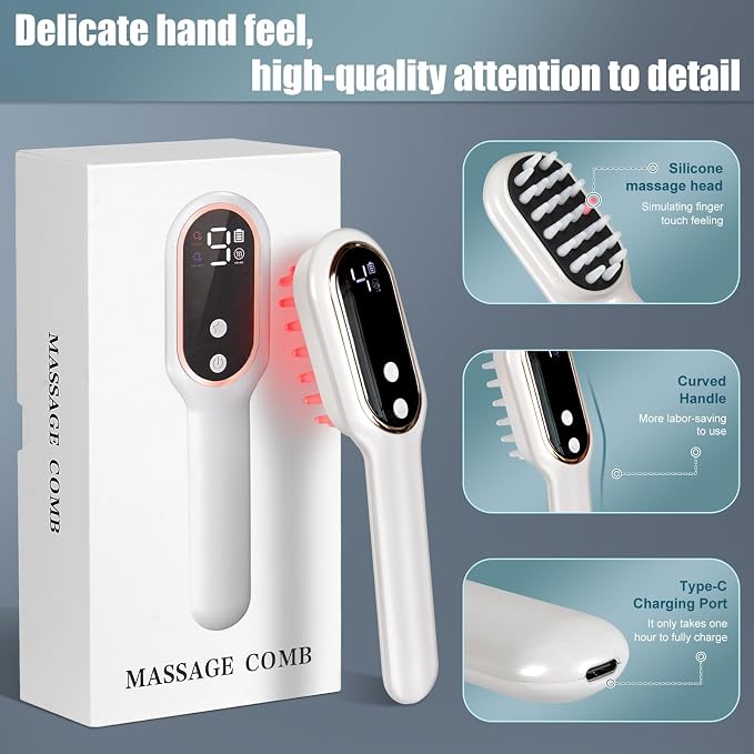 Electric Red and Blue Light Head Massager Magnetic Therapy
