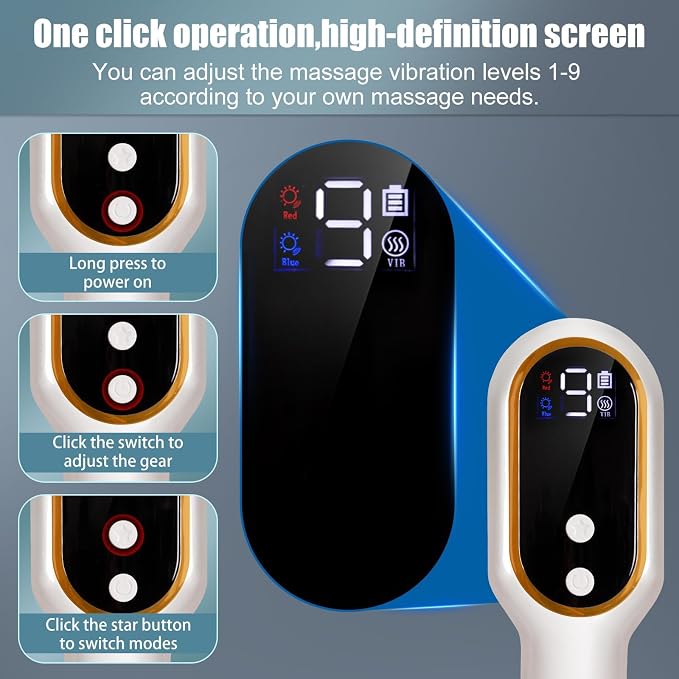 Electric Red and Blue Light Head Massager Magnetic Therapy