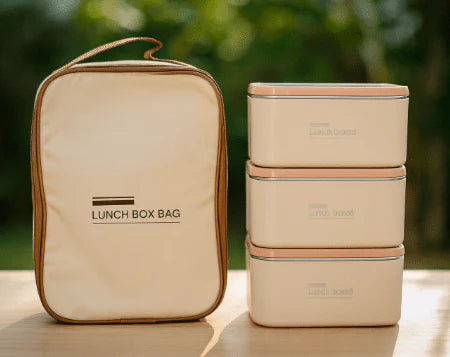 Falaj 3-Tier Lunch Box Set with Insulated Carry Bag