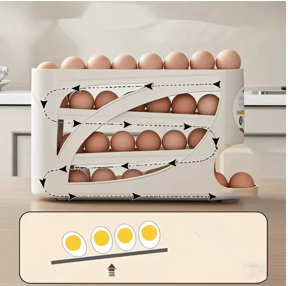 Falaj Automatic Rolling Egg Dispenser Rack (3-Tier)